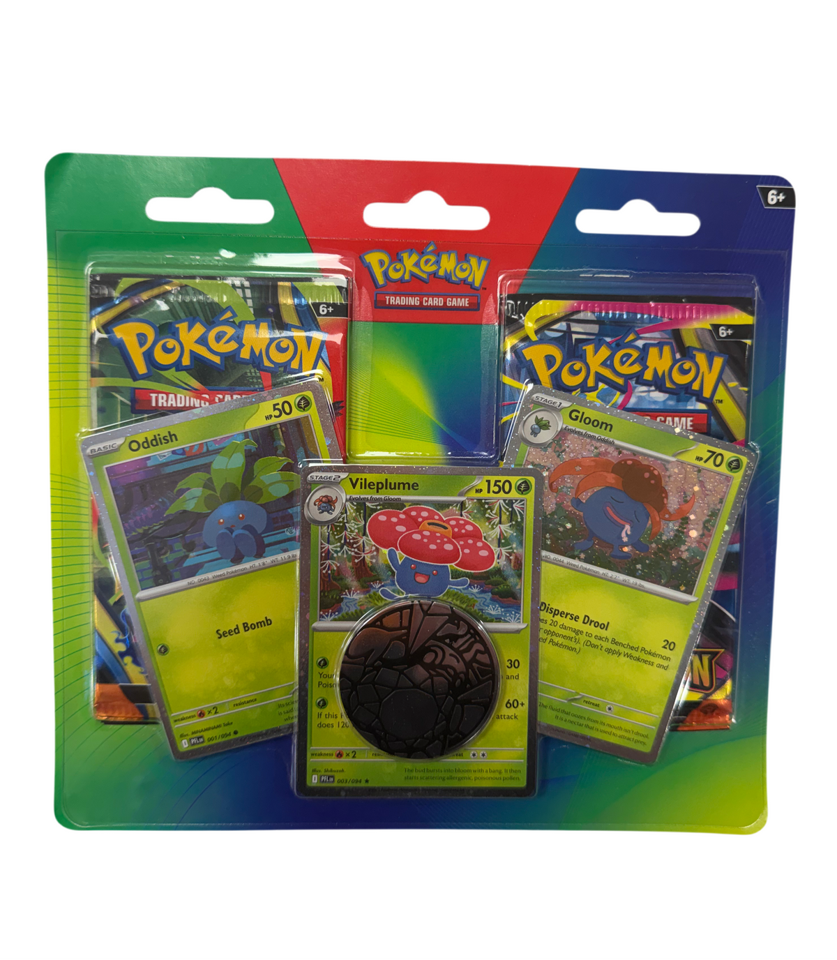 Pokemon 2 Pack Blister – Mega Evolution & Phantasmal Flames – Oddish, Gloom & Vileplume