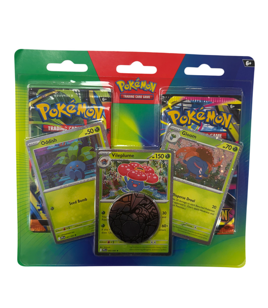 Pokemon 2 Pack Blister – Mega Evolution & Phantasmal Flames – Oddish, Gloom & Vileplume