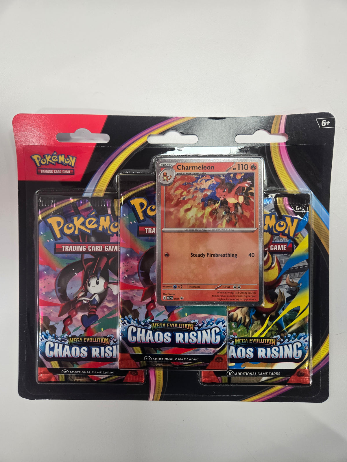 Pokemon Chaos Rising 3 Pack Blister with Charmeleon Promo Card